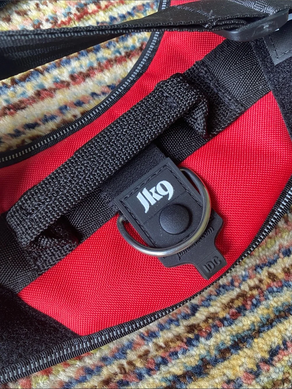 Julius-K9 Red Dog Harness with Quick-Release Buckle